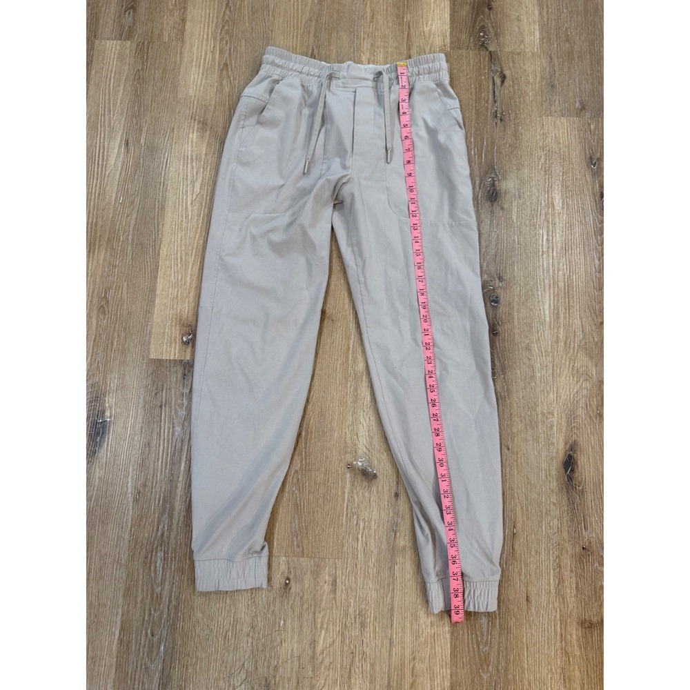 Lululemon Lab Mens Light Grey Grid Textured Tapered Jogger Pants Size M - Picture 5 of 11